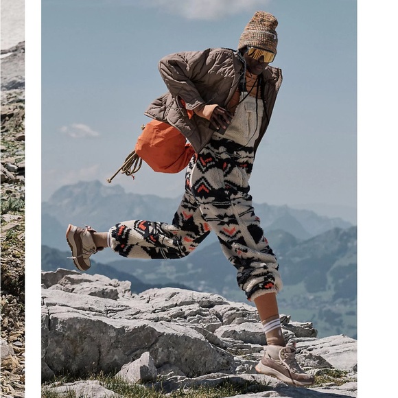 Free People Hit The Slopes Printed Salopette/Black Fairisle Combo NWOT - Picture 2 of 8